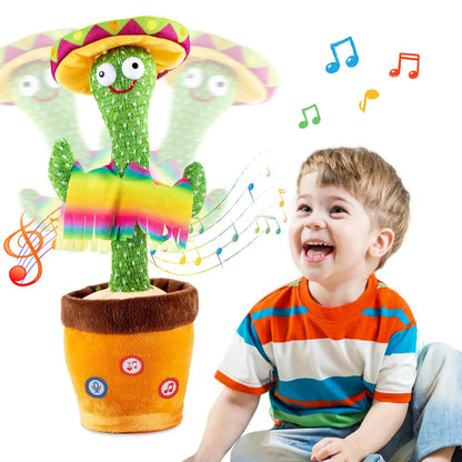 Dancing & Talking Cactus - Electronic Toy that Sings, Records, and Repeats What You Say, with Lights & Sounds - Fun Gift for Kids