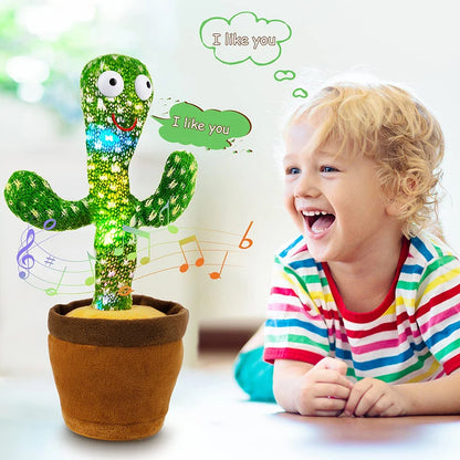 Dancing & Talking Cactus - Electronic Toy that Sings, Records, and Repeats What You Say, with Lights & Sounds - Fun Gift for Kids