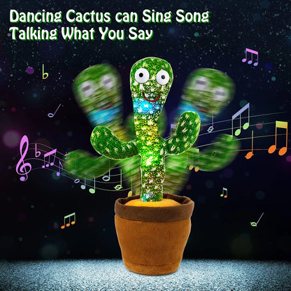 Dancing & Talking Cactus - Electronic Toy that Sings, Records, and Repeats What You Say, with Lights & Sounds - Fun Gift for Kids